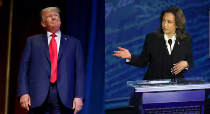 Mantan presiden AS Donald Trump dan Wakil Presiden Kamala Harris /net