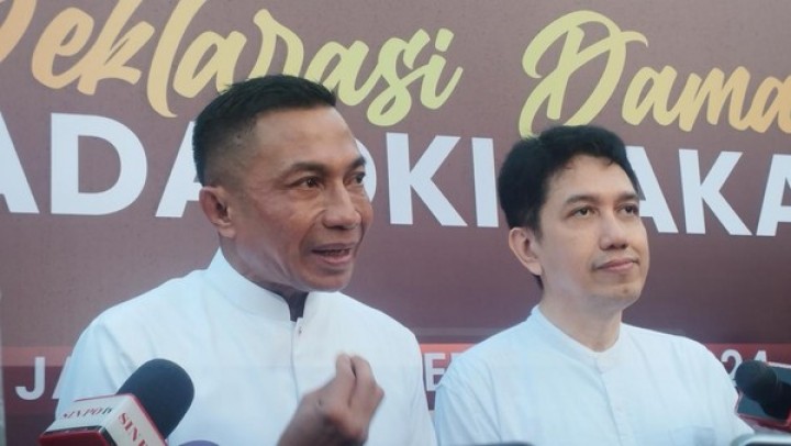 Calon gubernur dan wakil gubernur Jakarta nomor urut 2, Dharma Pongrekun-Kun Wardana. Sumber: detik.com