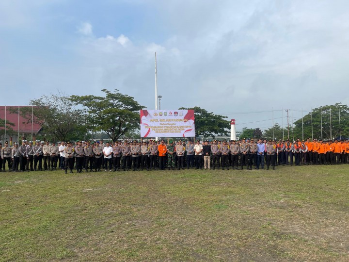 Tunjukkan Kesiapan Pengamanan Tahapan Kampanye, Polres Siak Laksanakan Apel Gelar Pasukan