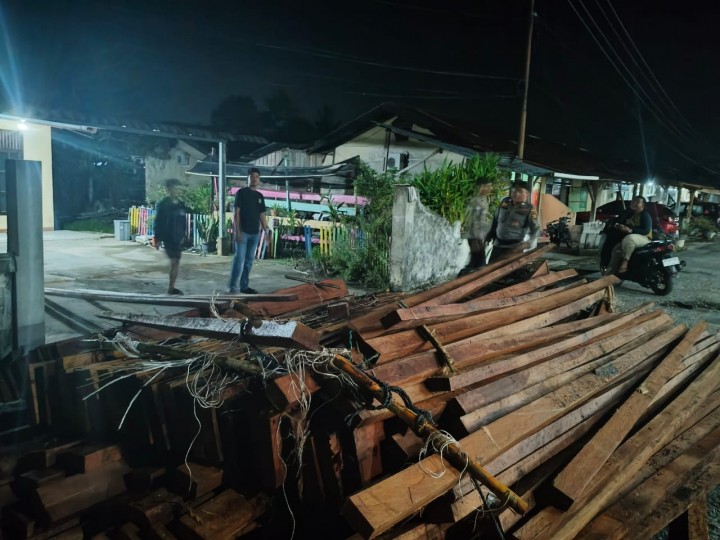 Lima Pelaku Pembalakan Liar di Areal Konsesi Kabupaten Bengkalis Ditangkap Polisi