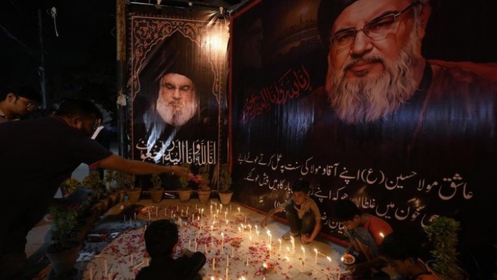 Lebanon Berkabung 3 Hari atas Kematian Pimpinan Hizbullah Hassan Nasrallah usai Dibunuh Israel. (screenshot detikCom)