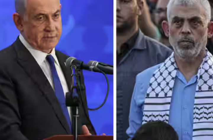 Gambar menunjukkan Perdana Menteri Israel Benjamin Netanyahu (kiri) dan pemimpin Hamas Yahya Sinwar (kanan) /Agensi