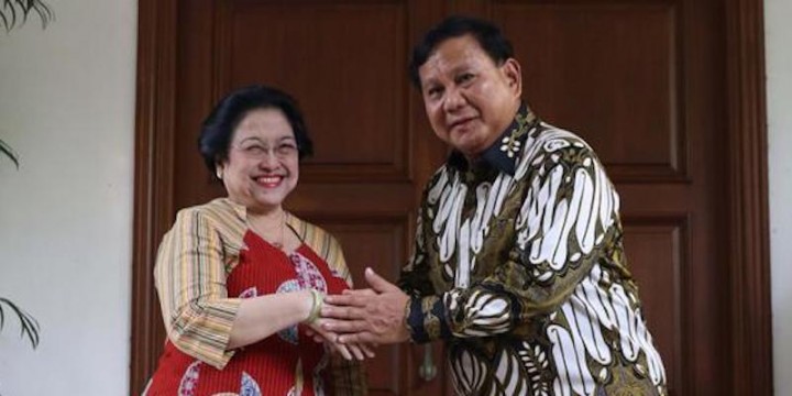 Presiden terpilih Prabowo Subianto, Ketum PDIP Megawati Soekarnoputri dan Ketua DPP PDIP Puan Maharani. Sumber: RMOL.ID