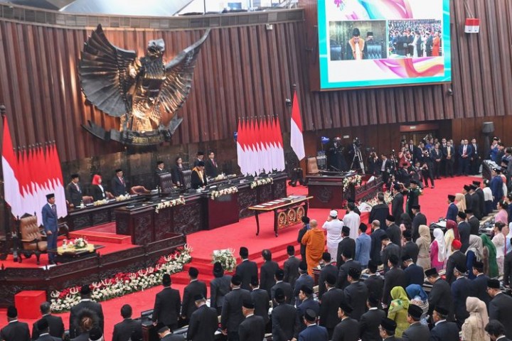 Pelantikan Anggota DPR RI Periode 2024-2029. Sumber: kompas.com