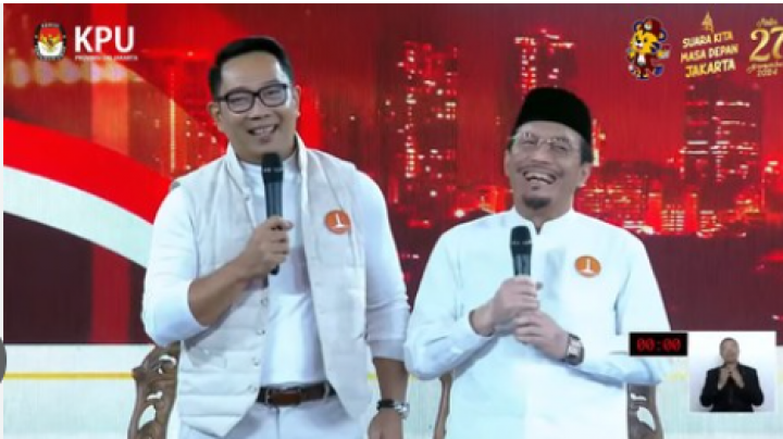 Debat Pilkada DKI: RK Pamer Pernah hadi Penasihat Sutiyoso-Foke, Suswono Mantan Menteri SBY. (tangkapan layar)