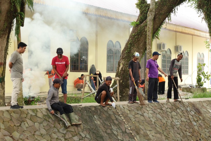 Sambut Siak Silver Anniversary, Pemkab Siak Gotong Royong Massal