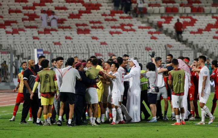 Netizen Geram Wasit Curang, Timnas Indonesia Imbang Lawan Bahrain. (X/Foto)