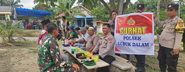 Kegiatan Jumat Curhat Polsek Lubuk Dalam Lubuk Dalam,Warga Sampaikan  Terimakasih