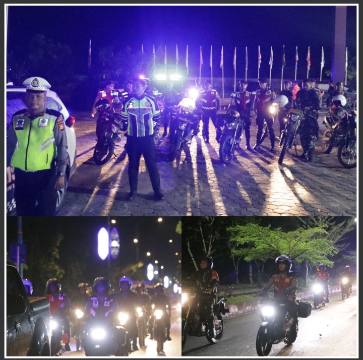 Ciptakan  Kamtibmas yang Kondusif Selama Tahapan Pilkada, Polres Siak Gelar Patroli Blue Light Sinergitas 