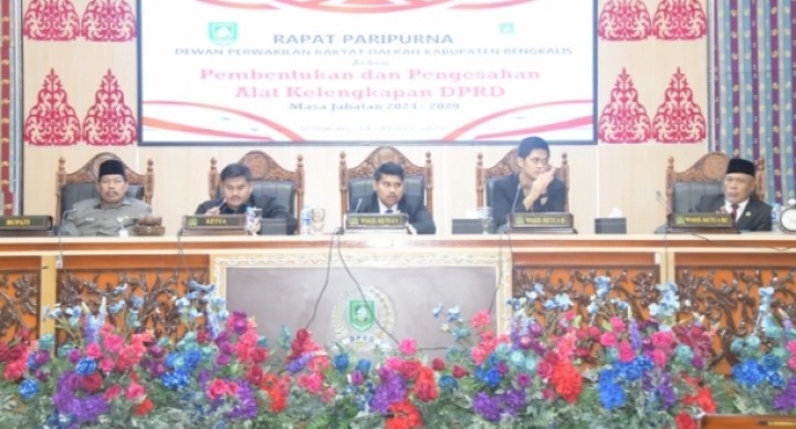 DRPD Bengkalis Gelar Rapat Paripurna Pembentukan dan Pengesahan Alat Kelengkapan DPRD Masa Bakti 2024 - 2029