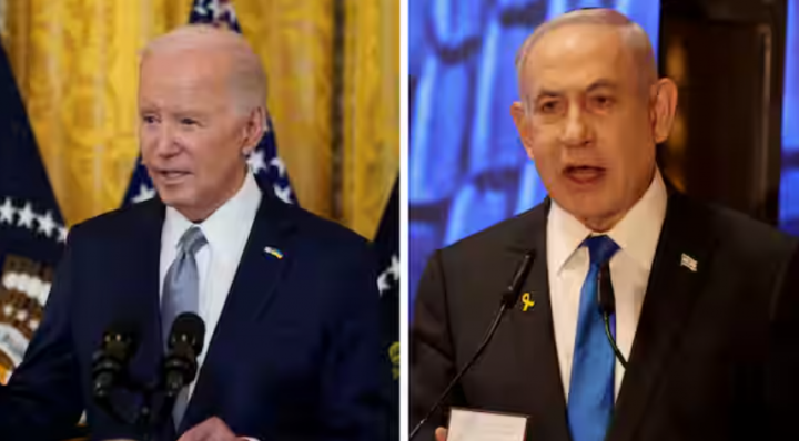 Gambar menunjukkan Presiden Amerika Serikat Joe Biden (kiri) dan Perdana Menteri Israel Benjamin Netanyahu (kanan) /Reuters