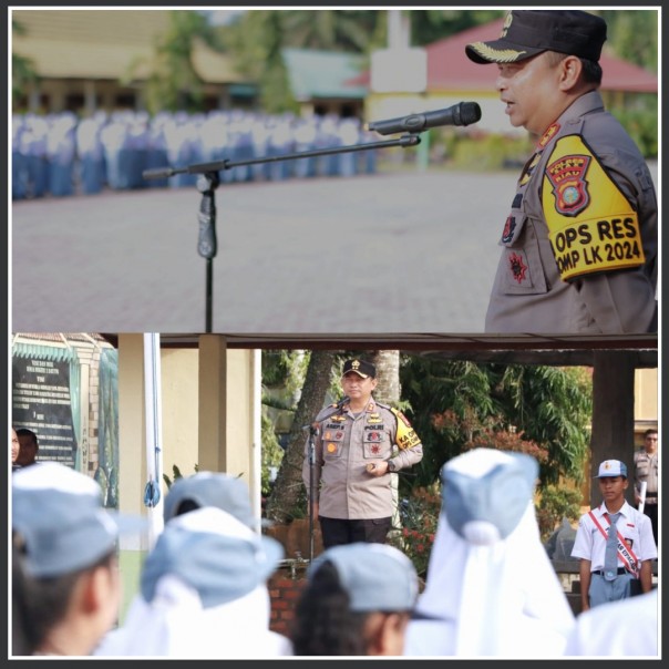 Beri Motivasi Siswa Siswi SMA N 1 Dayun, Lewat Program Police Goes to School Kapolres Siak  Ingatkan Bahaya Hoax, Ciptakan Pilkada 2024 Damai