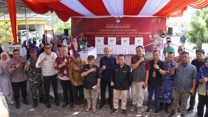 KPU Provinsi Riau Gelar Simulasi Pemungutan dan Penghitungan Suara