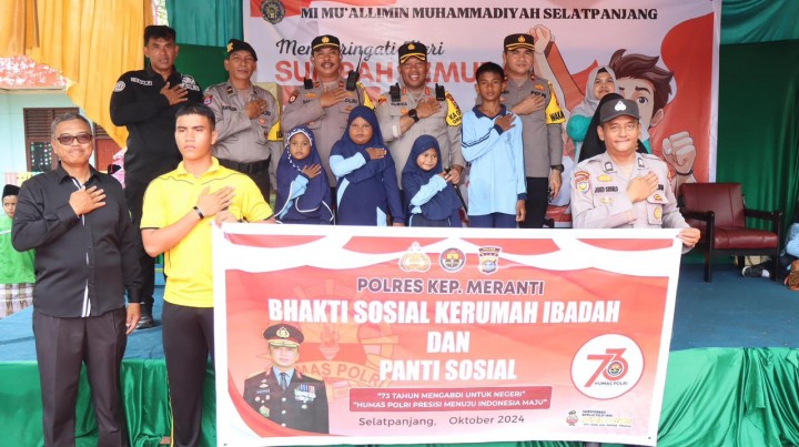 HUT Humas Polri Ke-73, Polres Kep Meranti Lakukan Bakti Religi & Salurkan Bansos Di Panti Asuhan Aisyiyah