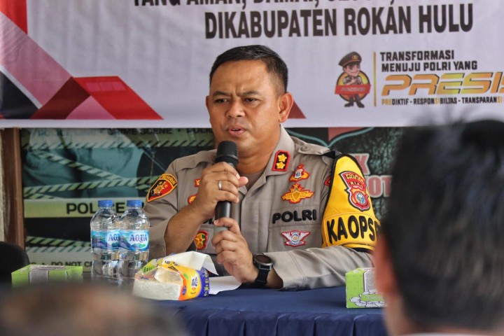 Kapolres Rohul dan Perangkat Kecamatan serta Desa Se-Kecamatan Rokan IV Koto Bersama Antisipasi Karhutla dan Pastikan Pilkada Damai