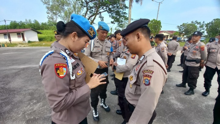 Operasi Mantap Praja 2024 , Polsek Mandau Razia Personelnya Terkait Judi Online