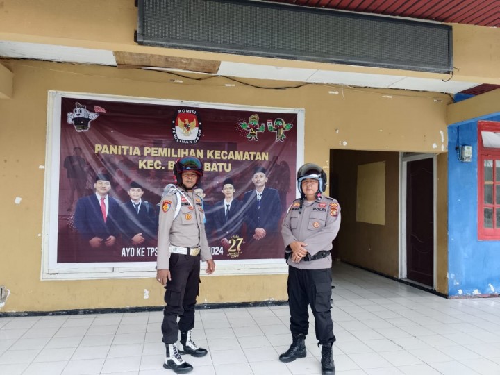 Ciptakan Situasi Kondusif Polsek Bukit Batu Patroli Ke PPK dan Panwaslu Kecamatan, Pastikan Aman