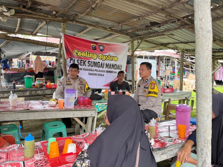 Polsek Sungai Mandau Gelar Cooling System Jelang Pilkada 2024 di Kabupaten Siak