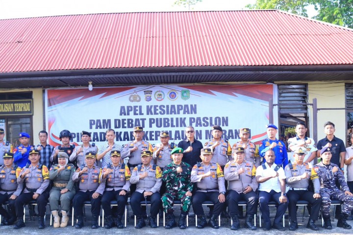 Cek Kesiapan, Polres Kep Meranti Gelar Apel Kesiapan & Gladi Pengamanan Debat Publik Pilkada