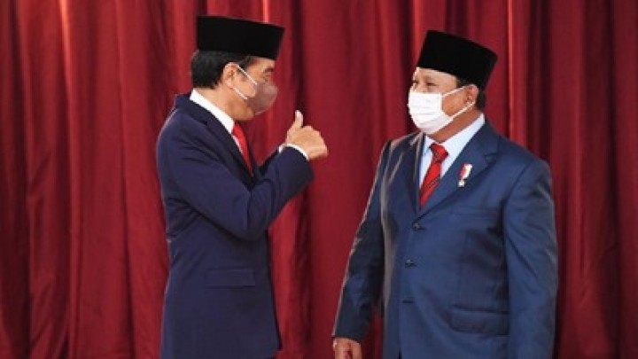 Presiden Prabowo Subianto dan Presiden RI ke-7 Joko Widodo. Sumber: cnnindonesia.com