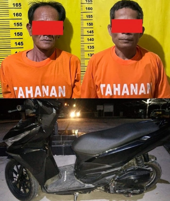 Kurang Dari 1 x 24 jam, BB Motor dan Dua Pelaku Curanmor Diamankan Polsek Minas di Pekanbaru 