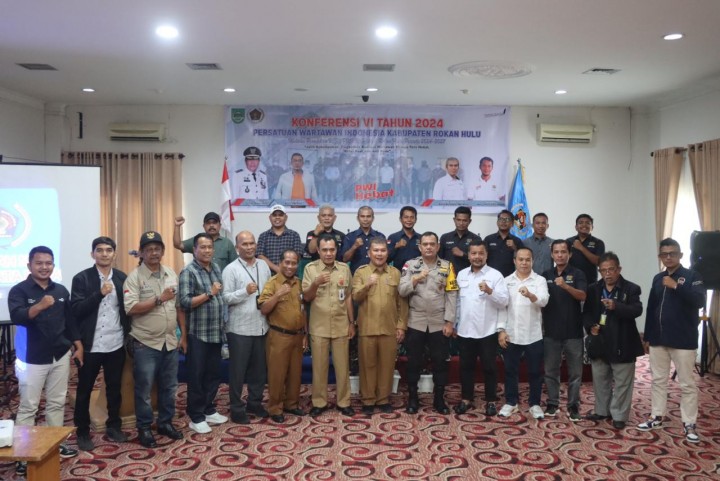 Polres Rohul Ajak PWI Wujudkan Pilkada Damai dalam Konferensi VI PWI Rokan Hulu