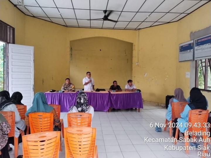 Polsek Sabak Auh Laksanakan Penyuluhan Upaya Cooling System Jelang Pilkada 2024