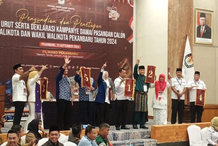 Foto pengambilan no urut cawako Pekanbaru 