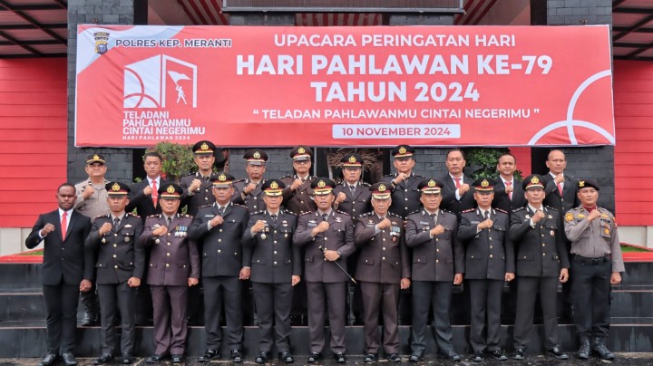 Pimpin Upacara Hari Pahlawan, Kapolres Kep Meranti : Teladani Pahlawan Dengan Jaga Persatuan Menjelang Pilkada