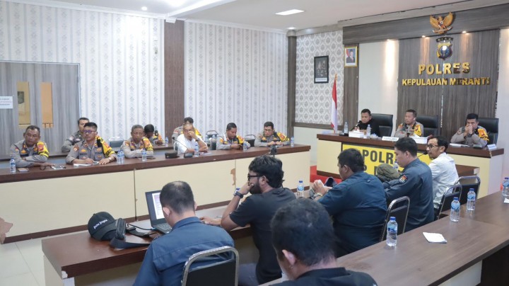 Polres Kep Meranti Gelar Rakor Cek Kesiapan Debat Paslon Pilkada