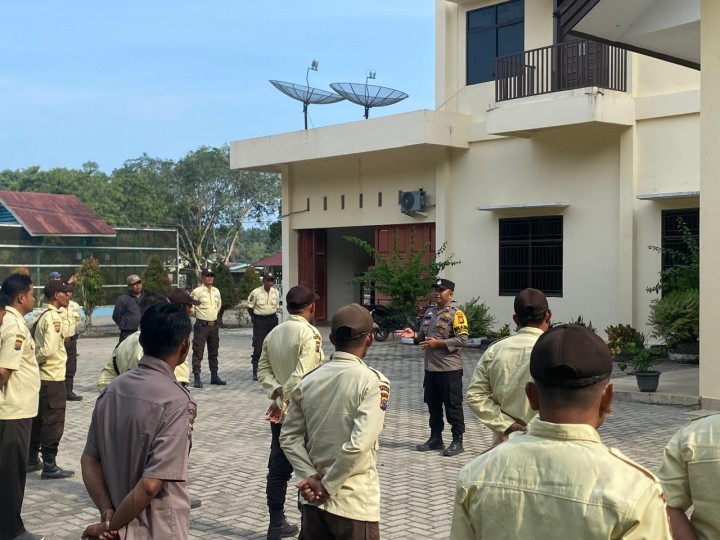 Polsek Bonai DS dan Security Garda Terdepan dalam Wujudkan Harkamtibmas dan Pilkada Damai di Rokan Hulu