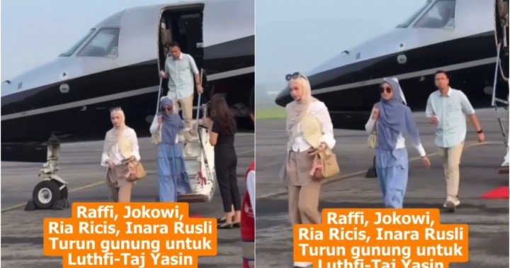 Jokowi-Raffi Ahmad Kompak Hadiri Kampanye Ahamd Luthfi di Solo. 