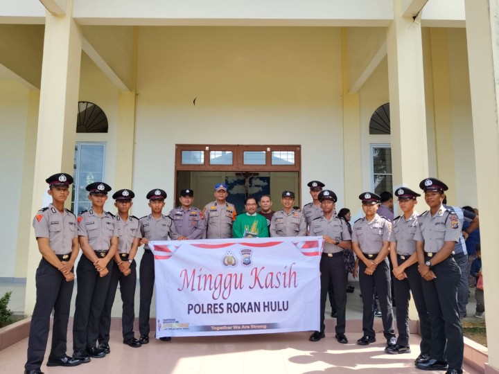 Minggu Kasih Dan Cooling System Polres Rokan Hulu Dukung Pilkada 2024 Yang Damai Dan Kondusif Dan Program Asta Cita Presiden