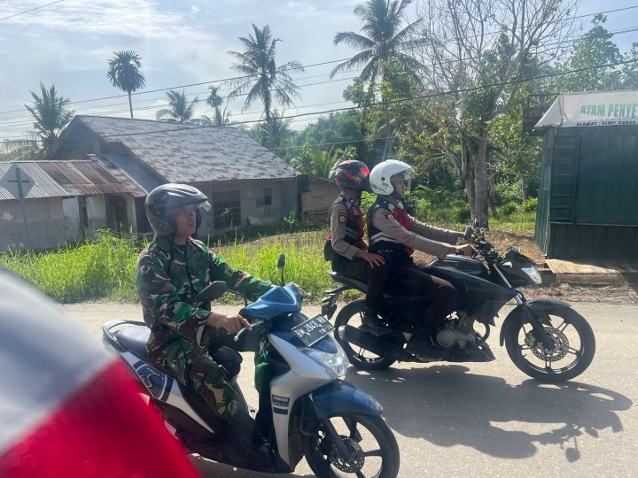 TNI-POLRI Gelar Patroli Sinergitas Ops Mantap Praja Lancang Kuning 2024 Demi Wujudkan Pilkada Aman Dan Kondusif