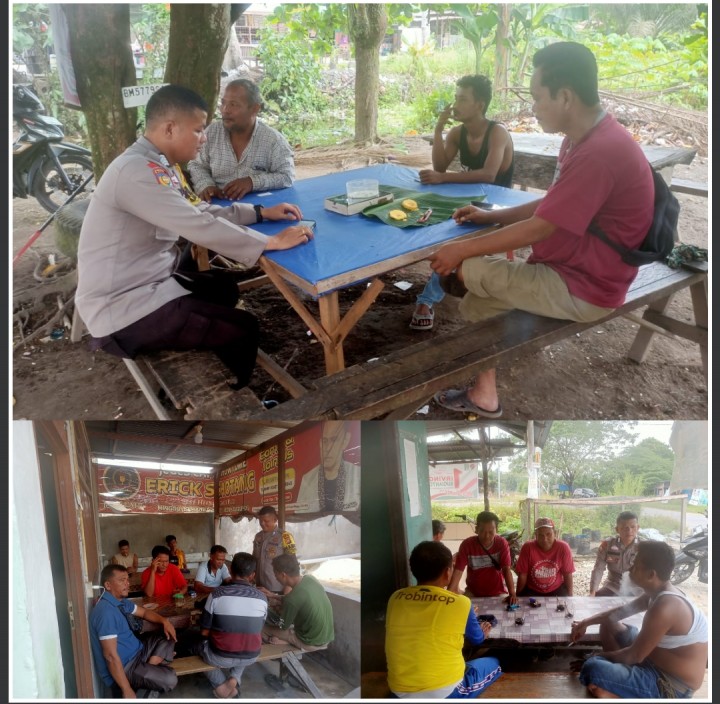 Bhabinkamtibmas Polsek Kandis Sambang dan Cooling System di Kampung Pencing Bekulo.