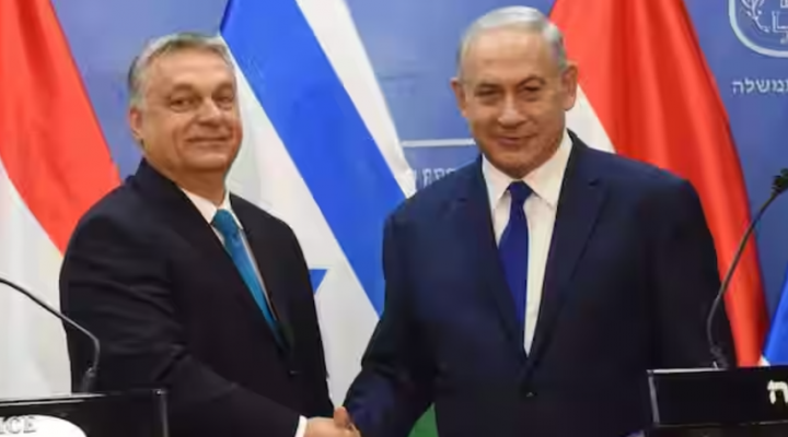 Perdana Menteri Hongaria Viktor Orban (kiri) dan Perdana Menteri Israel Benjamin Netanyahu (kanan) di Yerusalem /AFP