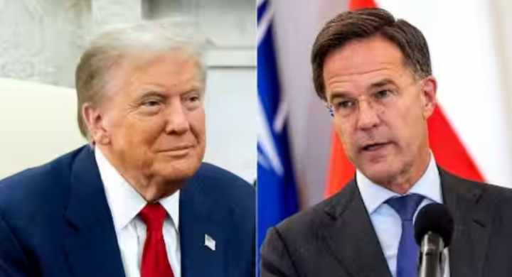 Donald Trump (kiri) dan Pemimpin NATO, Mark Rutte /AFP