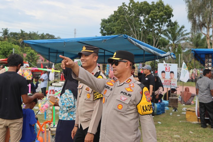 Kapolres Rohul Monitoring Pengamanan Kampanye Pasangan Calon Bupati Dan Wakil Bupati Rokan Hulu