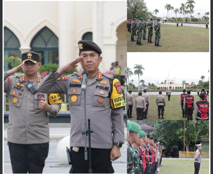 Apel Gabungan Dalam Rangka Patroli Skala Besar, Polres Siak Perketat Keamanan di Objek Objek Vital Pilkada