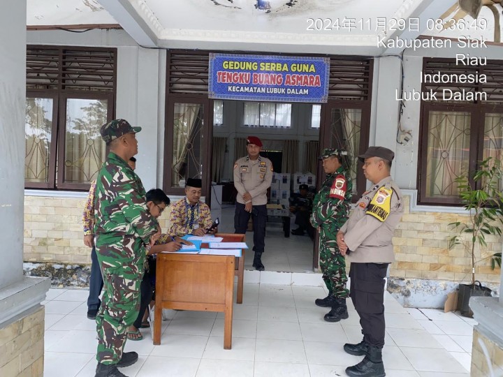 Polsek Lubuk Dalam Pastikan Keamanan Gudang Logistik Pilkada 2024 Kondusif