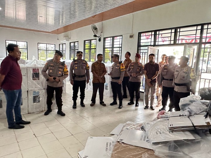 Kapolres Bengkalis Kontrol Persiapan PPK di Bathin Solapan