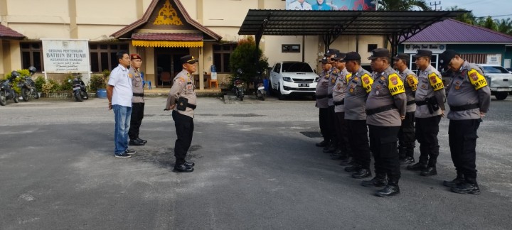 AKP Indra Varenal Pimpin Apel Pengamanan PPK di Gedung Camat Mandau