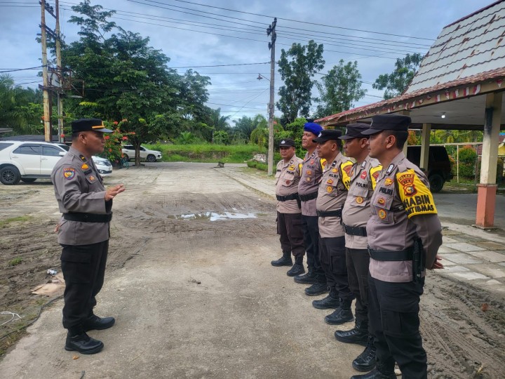 Kabag Ops Polres Bengkalis Bersama 14 Personelnya Lakukan Pengamanan PPK