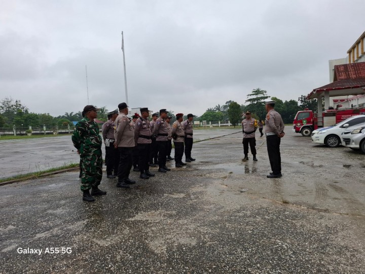 Polsek Pinggir Tetap Laksanakan Apel Cek Personil Pengamanan PPK