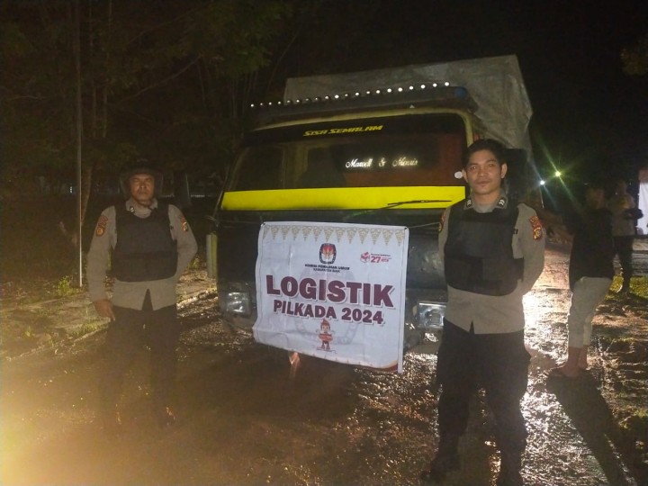 Dikawal Ketat Polres Siak 6 PPK Sudah Selesai Lakukan Pleno, Logistik Telah Diterima KPUD Siak Dengan Aman