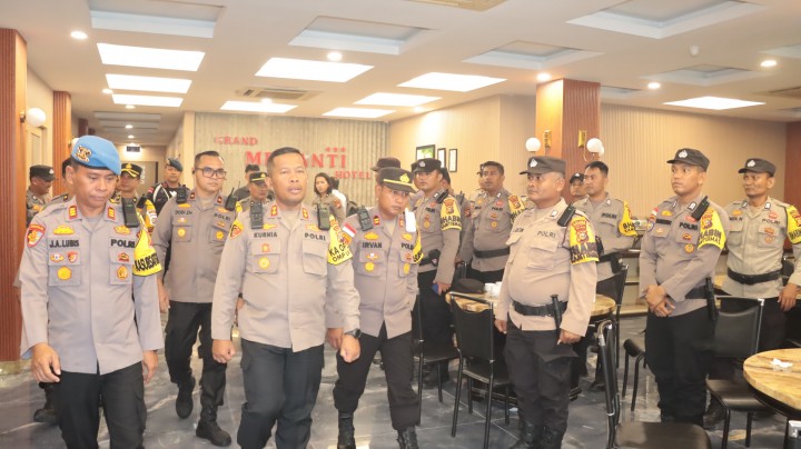 Kapolres Kep Meranti AKBP Kurnia Setyawan, SH, SIK, Pimpin Gladi Pengamanan Rapat Pleno Terbuka