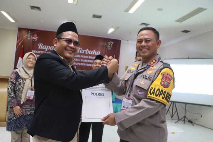 Rapat Pleno Terbuka Rekapitulasi Suara Tingkat Kabupaten Rokan Hulu Berjalan Lancar