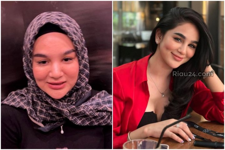 Artis Hana hanifah Diperiksa KPK, Diduga Terima Aliran Dana Korupsi DPRD Riau. (Collage By Riau24.com)