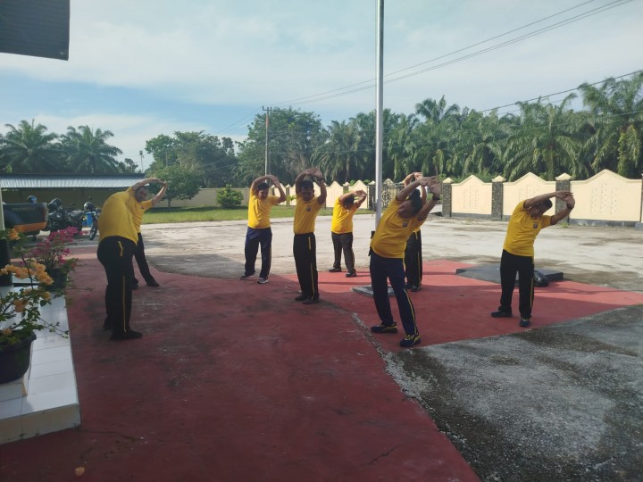 Jumat Sehat, Inilah Cara Polsek Siak Kecil Jaga Kebugaran Tubuh