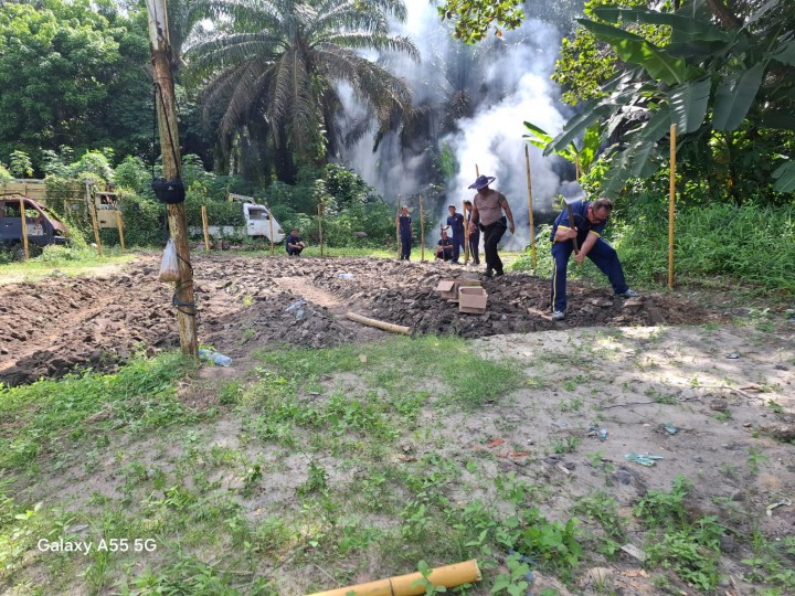 Kapolsek Pinggir Mendukung Kegiatan Pemanfaatan Lahan Mako Polsek Pinggir Ketahanan Pangan